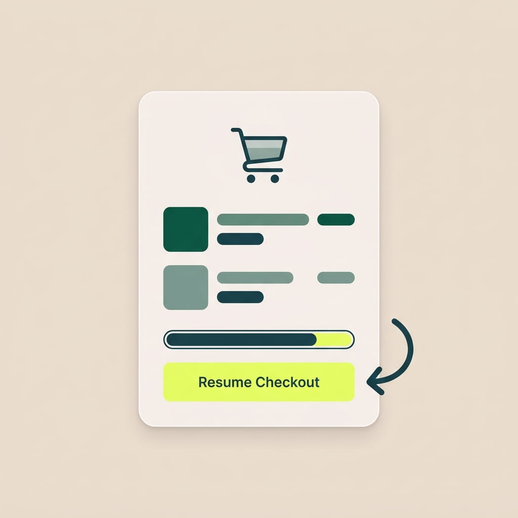 Guide shoppers back to checkout